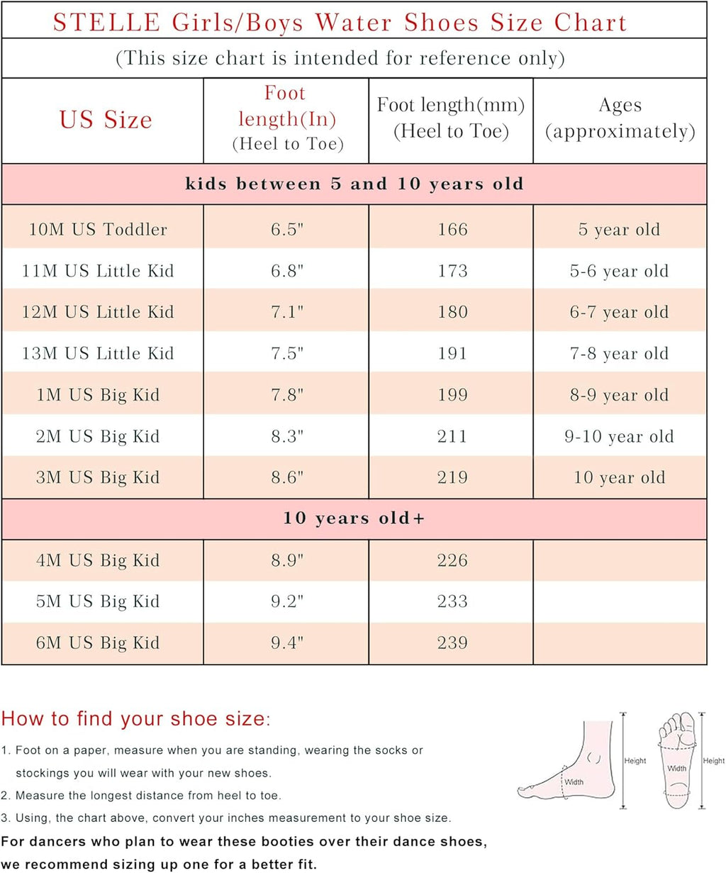 STELLE Water Shoes - Kids Barefoot Quick-Drying Sports Shoes | Adjustable Laces, Non-Slip Design