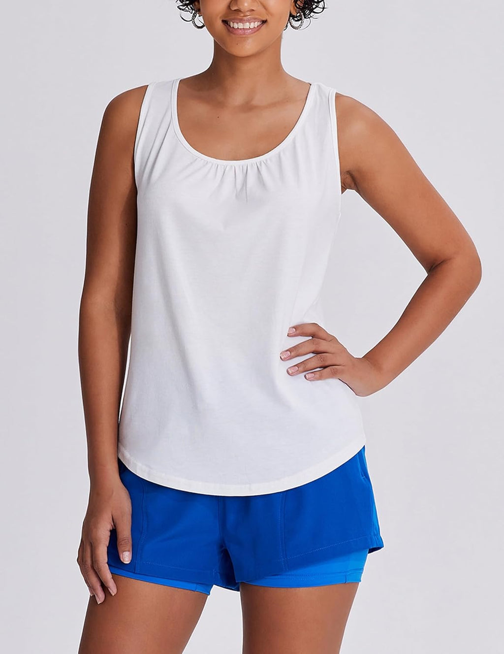 PINSPARK Workout Tops for Women - Lightweight Racerback Tank Shirts for Yoga & Gym | 2-Pack S-3XL