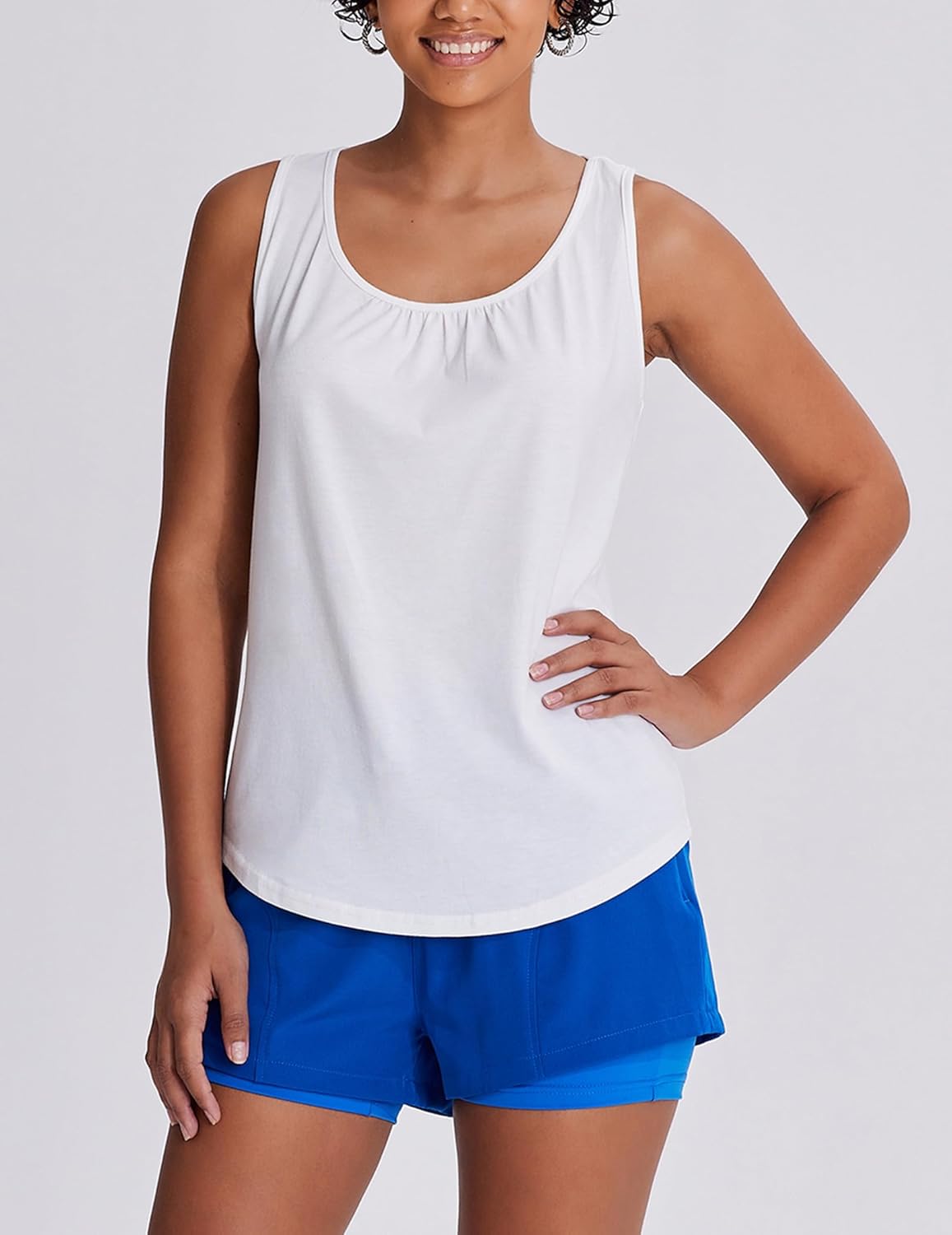 PINSPARK Workout Tops for Women - Lightweight Racerback Tank Shirts for Yoga & Gym | 2-Pack S-3XL