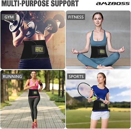 AMZBOSS Waist Trainer for Women - Effective Lower Belly Fat Reduction | Sweat Band Body Shaper