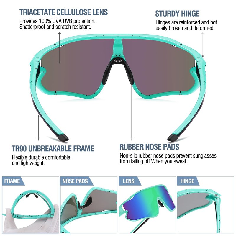 DUCO Kids Youth Baseball Sunglasses for Boys Girls Age 8-16 Polarized UV400 Protection Sports Cycling Glasses DK268