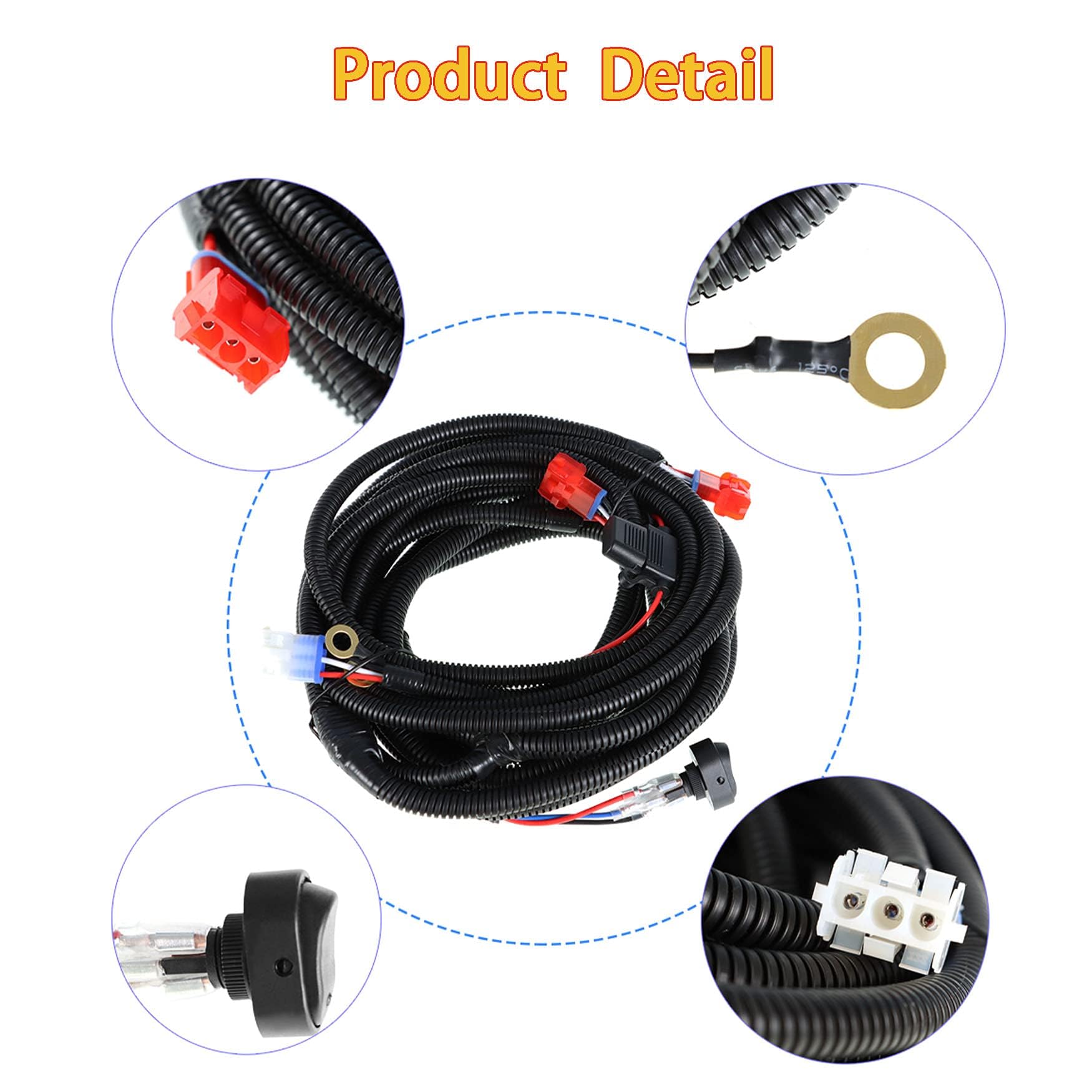 WFLNHB Light Kit Replacement for EZGO RXV Golf Cart 2008-2015