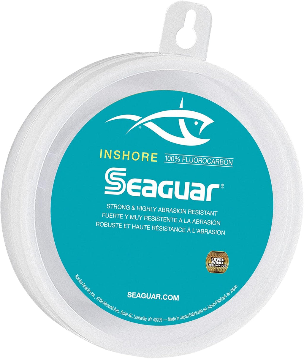 Seaguar Inshore 100% Fluorocarbon Fishing Leader - Ideal for Shore & Flat Fishing, Multiple Sizes Available