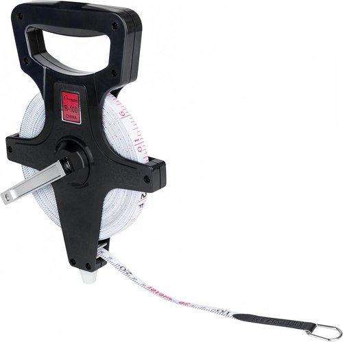 Champion Sports Open Reel Measuring Tape - Durable Hand Crank with Metal Spike, 100 ft/30 Meters for Track & Field