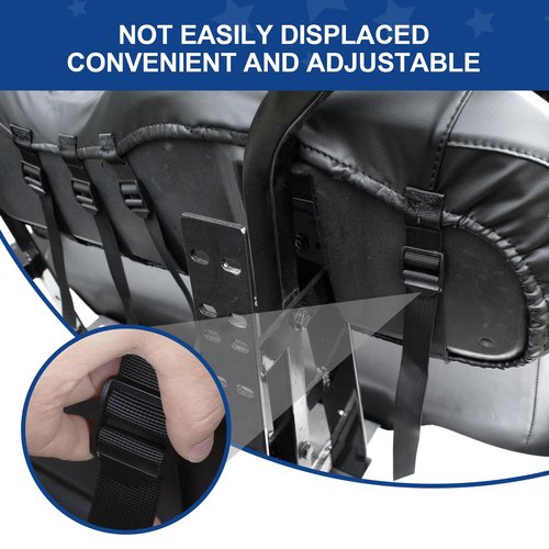NOKINS Golf Cart Seat Covers Leather Front Seat Cover Fit Club Car Precedent,Smooth and Simple Style,No Stapler,Golf Cart Vinyl Waterproof Replacement Seat Cover, Black