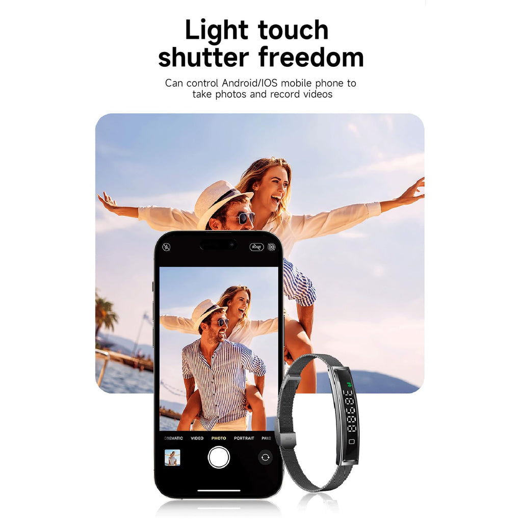 ZBNMY Health Smart Bracelet,Fitness Tracker with Heart Rate, Sleep Monitoring, Blood Oxygen, Step Counting for iOS and Android, No Subscription Fee, Waterproof(Black)
