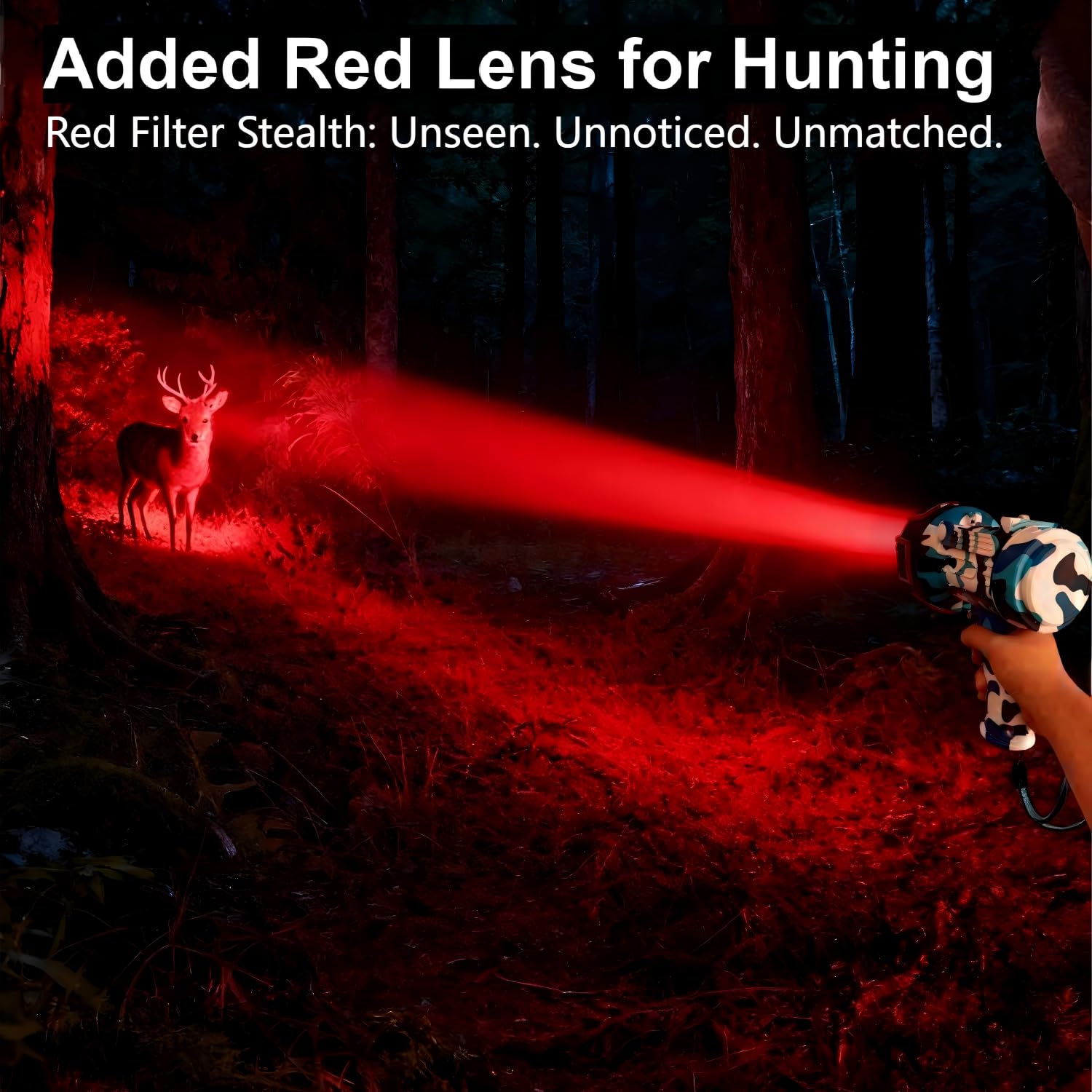 XINXI Rechargeable Spotlight, 2,000,000 Lumen High Powered Flashlight, IP67 Waterproof Handheld Search Light, Featuring Long Runtime as an Outdoor Spot Light for Hunting, Camping, Fishing (Blue)