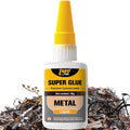 Metal Super Glue - Clear Instant Cyanoacrylate Adhesive for All-Purpose Repairs | Waterproof, 20g