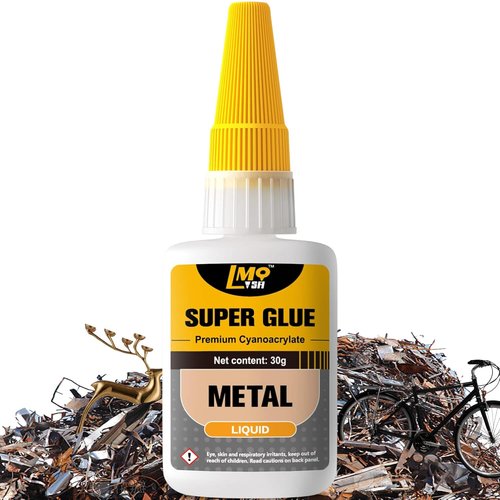 Metal Super Glue - Clear Instant Cyanoacrylate Adhesive for All-Purpose Repairs | Waterproof, 20g