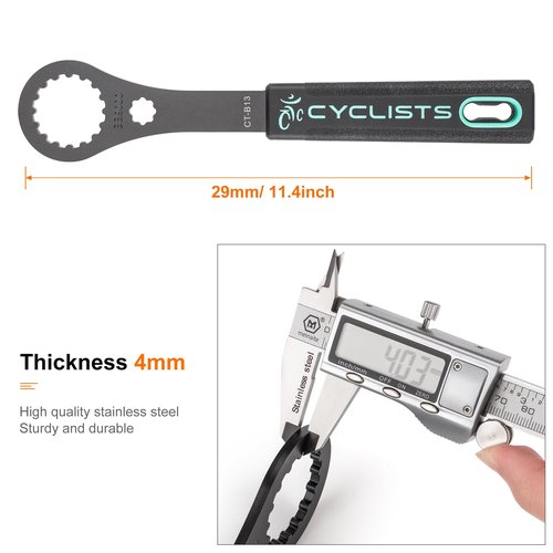 cyclists Bottom Bracket Tool 16 x 39mm - Bike Bottom Bracket Wrench Install Removal Tool Compatible with Shimano BB9000,BB-R9100 and XTR BB93