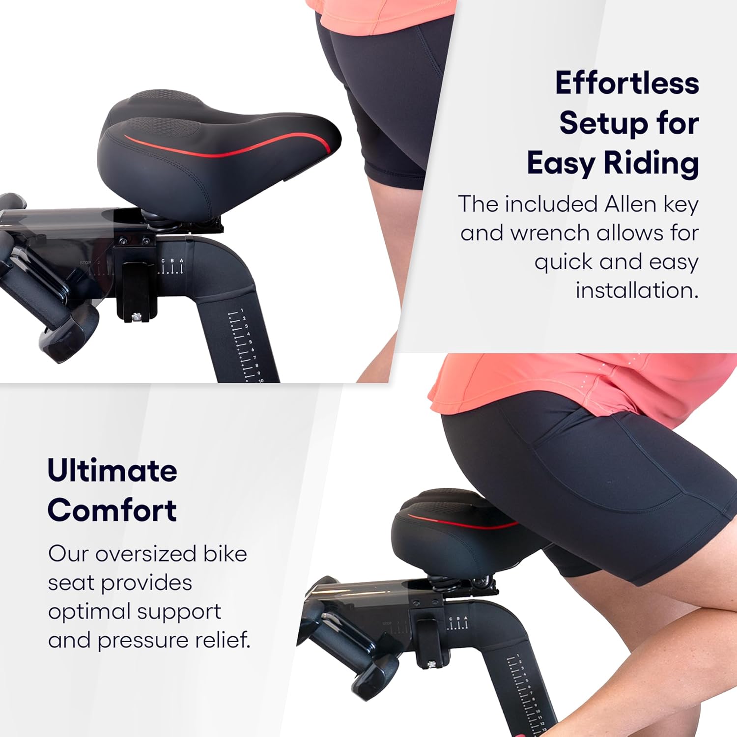 Peloton Replacement Extra Wide Seat - Oversized Cushion for Men & Women | Compatible with Bike & Bike+