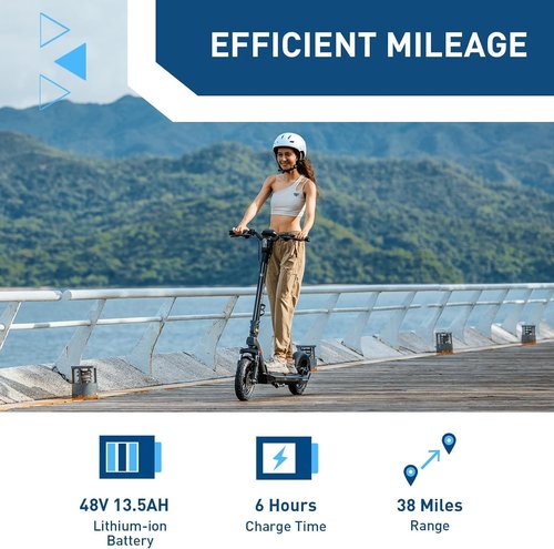 Hiboy S2 Pro Electric Scooter - 500W Motor, 10"/12" Tires, Up to 38 Miles Range | Fast Folding Commuter Scooter for Adults