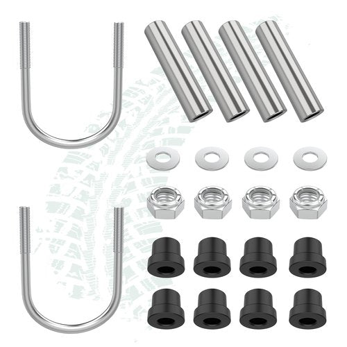 10L0L Golf Cart Heavy Duty Rear 4-Leaf Spring Kit with Bushings & Sleeves for Club Car DS Golf Cart Accessories