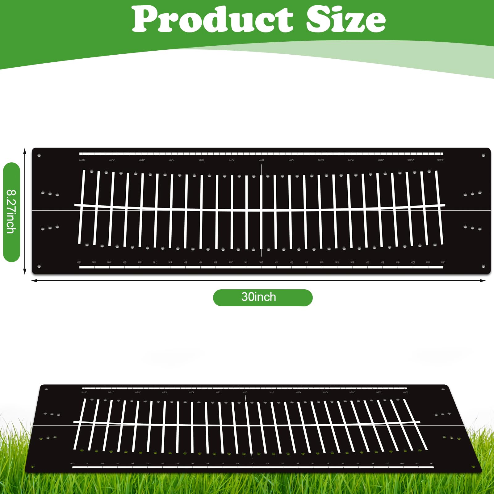 Silipull Golf Putting Mats Practice Indoor 30 x 8.27 Inch Golf Putting Practice Training Aid Alignment Track Green Mat Exercise Putter Training Supplies(Black)