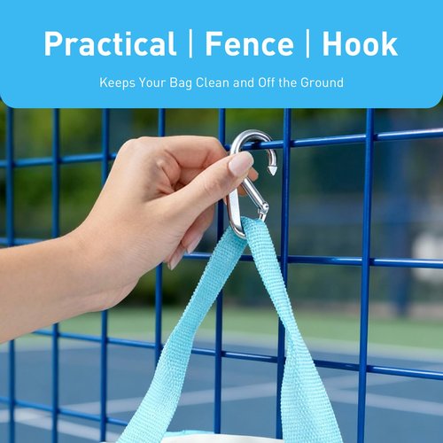 WITUXU Pickleball Bag for 2 Paddles with Ventilated Shoe Compartment & Wet-Dry Pocket, Holds 4 Balls, Waterproof Material, Gift for Women Pickleball Players (Blue&off-white)