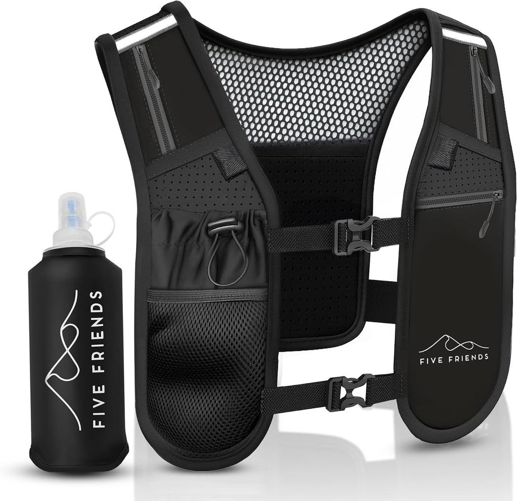 Skiennix Running Vest - Lightweight Reflective Hydration Pack with 6 Pockets | Adjustable for Men & Women