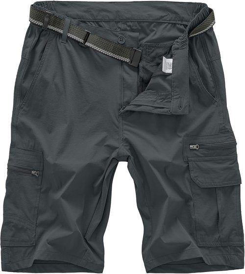 Jessie Kidden Men's Lightweight Water-Resistant Fishing & Hiking Shorts - Quick Dry, Expandable Waist