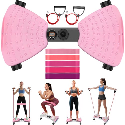 HEH Waist Twister Machine Exercise, Adjustable Ab Twister Board with Digital Display, Waist Twister with 5 Resistance Bands, 450lbS Capacity & 20dB Ultra-Quiet, Anti-Slip Home Gym Workout Equipment for Men Women
