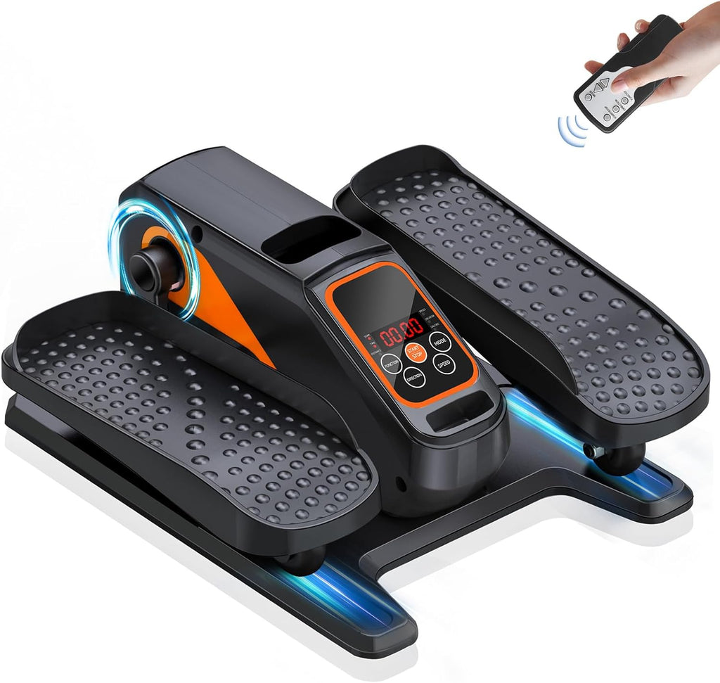 Under Desk Elliptical Machine by As Seen on TV - Quiet, Portable Exerciser with 15 Speeds & Remote Control