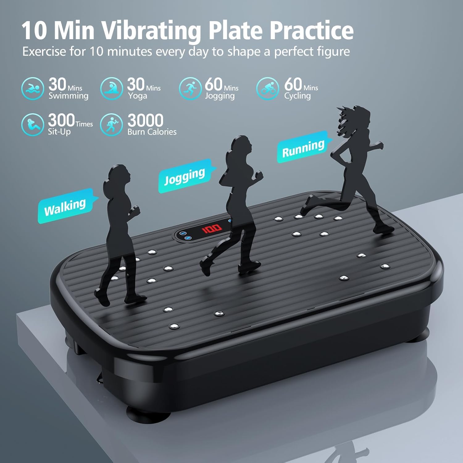 Skiennix Vibration Plate Exercise Machine - Whole Body Vibration for Weight Loss & Toning | 330 Lbs Capacity
