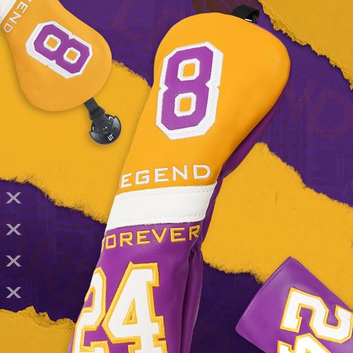 LZFAN Golf Club Head Covers Driver Fairway Wood Hybrid Mallet Blade Putter Golf Club Headcover Protector Embroidered Leather No.24