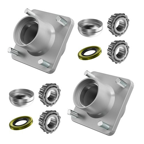 CLUBRALLY Golf Cart Front Wheel Hub Kit and Bearings Seals, Front Hub Assembly for 1981-2003 Club Car DS Gas & Electric Golf Cart, OEM#1011892 (2 PCS)