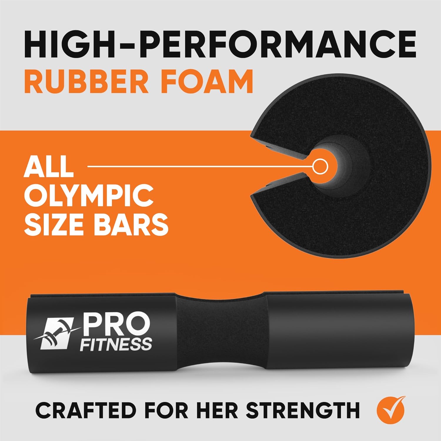 ProFitness Barbell Pad - Cushioned Hip Thrust Pad for Squats & Lunges | Fits Olympic & Standard Bars