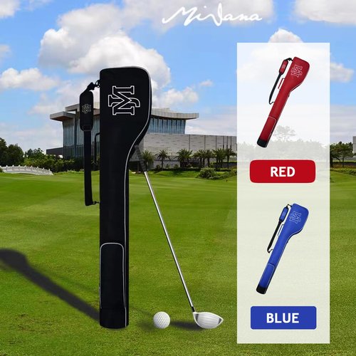 MJ for a Few Clubs Foldable Carry Bag Lightweight Golf Sunday Bag, Soft Golf Pencil Bag Portable Golf Bag…(Black)