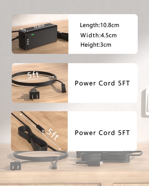 VHBW 42V RCA Scooter Charger for G30 G30P G30LP MAX G2 E3 Pro E3 DLX2 Pro, Compatible with Segway Ninebot Electric Scooter, 1.7A Charging Adapter, 8mm Round Plug with LED Indicator
