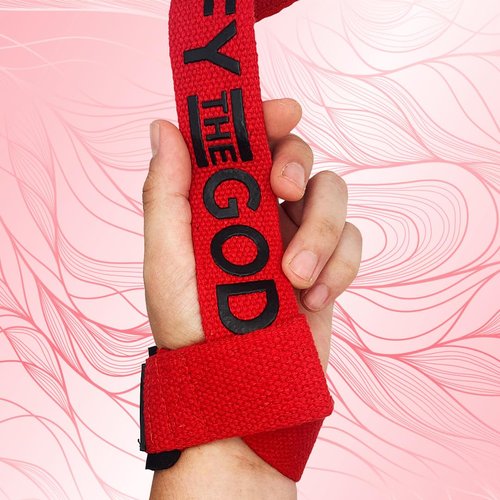 Defy The Gods Pull Wraps for Weightlifting, Cross-Training - Premium Quality Lasso Wrist Straps for Wrist Stability and Wrist Support in Strength Training, Pull Exercises (Red/Black)