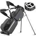 Lightweight Golf Stand Bag with Top Handle, 3-Way Divider, Holds Up to 8 Clubs – Compact Carry Bag with Dual Straps, Ball Holder & Multiple Pockets for Driving Range & Par 3 Courses(Charcoal Gray)