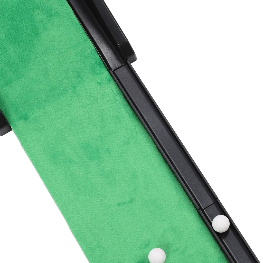 Putting Trainer, Automatic Return Golf Mat with Green Velvet Surface Anti-Slip Rubber Base for Home Office Practice Improve Your Short Game