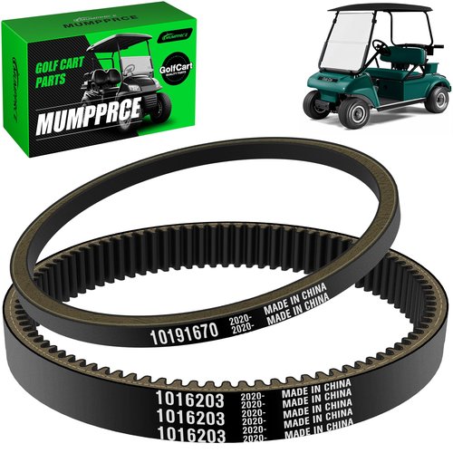 MUMPPRCE Club Car Clutch Drive Belt & Starter Generator Belt Fits Club Car DS 1997-UP and Precedent 2004-UP Gas Golf Cart, Golf Cart Drive and Starter Belt Kit Replace OEM# 101916701 1016203