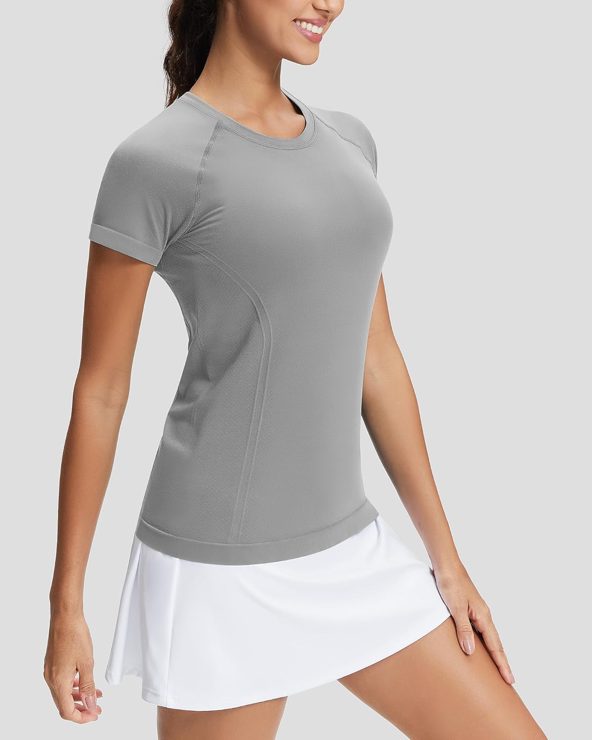 Stelle Seamless Workout Shirt - Short Sleeve Athletic Top for Yoga & Gym | Comfortable Fit