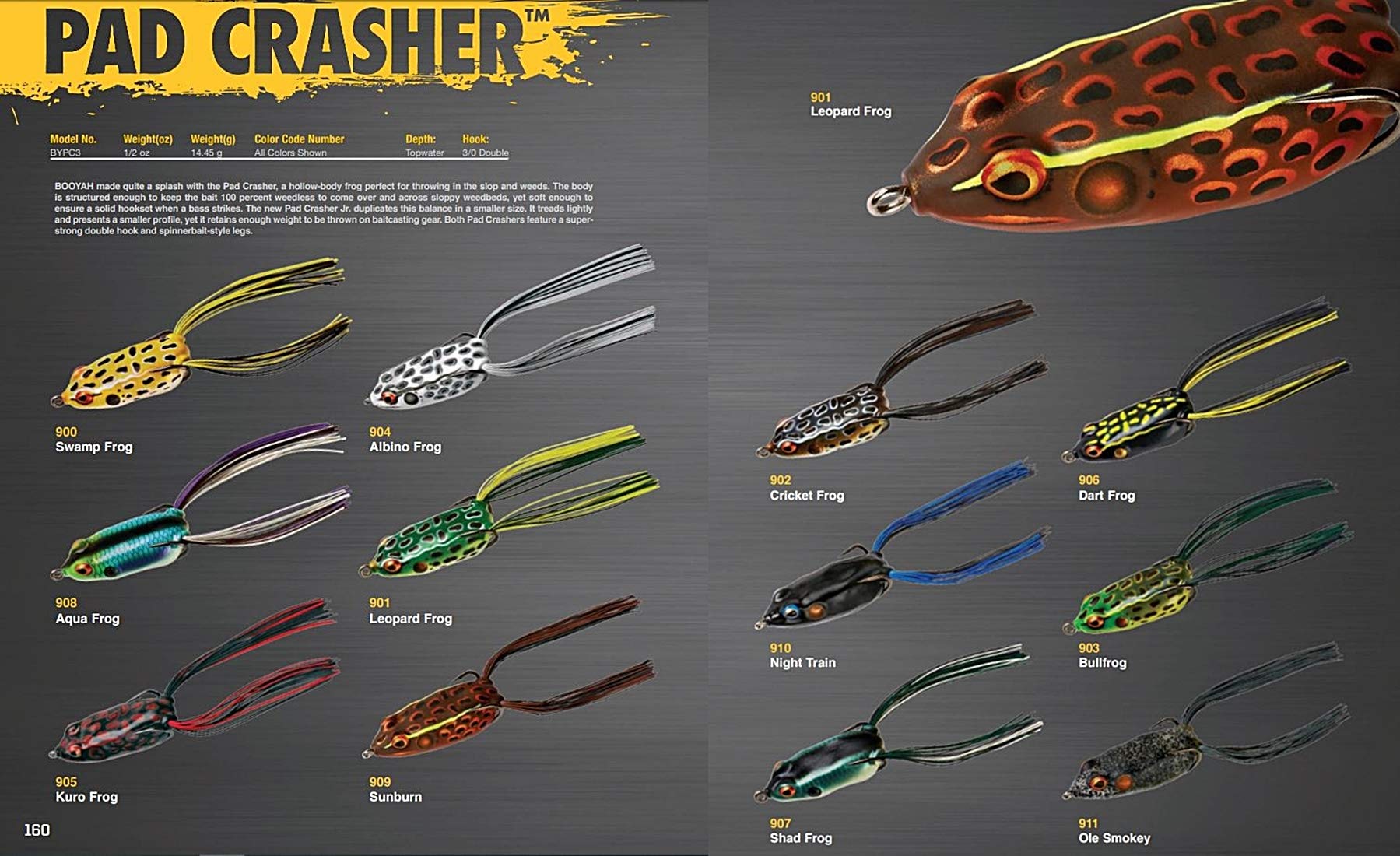 Booyah Bait Company Pad Crasher Fishing Lure, Swamp Frog, Model:BYPC3900
