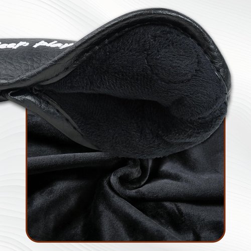 Craftsman Golf 10pcs Funny Eat Sleep Golf Magnetic Closure Classic Black Synthetic Leather Iron Headcover Covers Set Travel Cases Protector