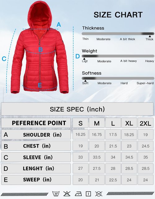 Xmgelp Lightweight Puffer Jacket Women Short Jacket Quilted Winter Coats with Detachable Hood, Red 2XL