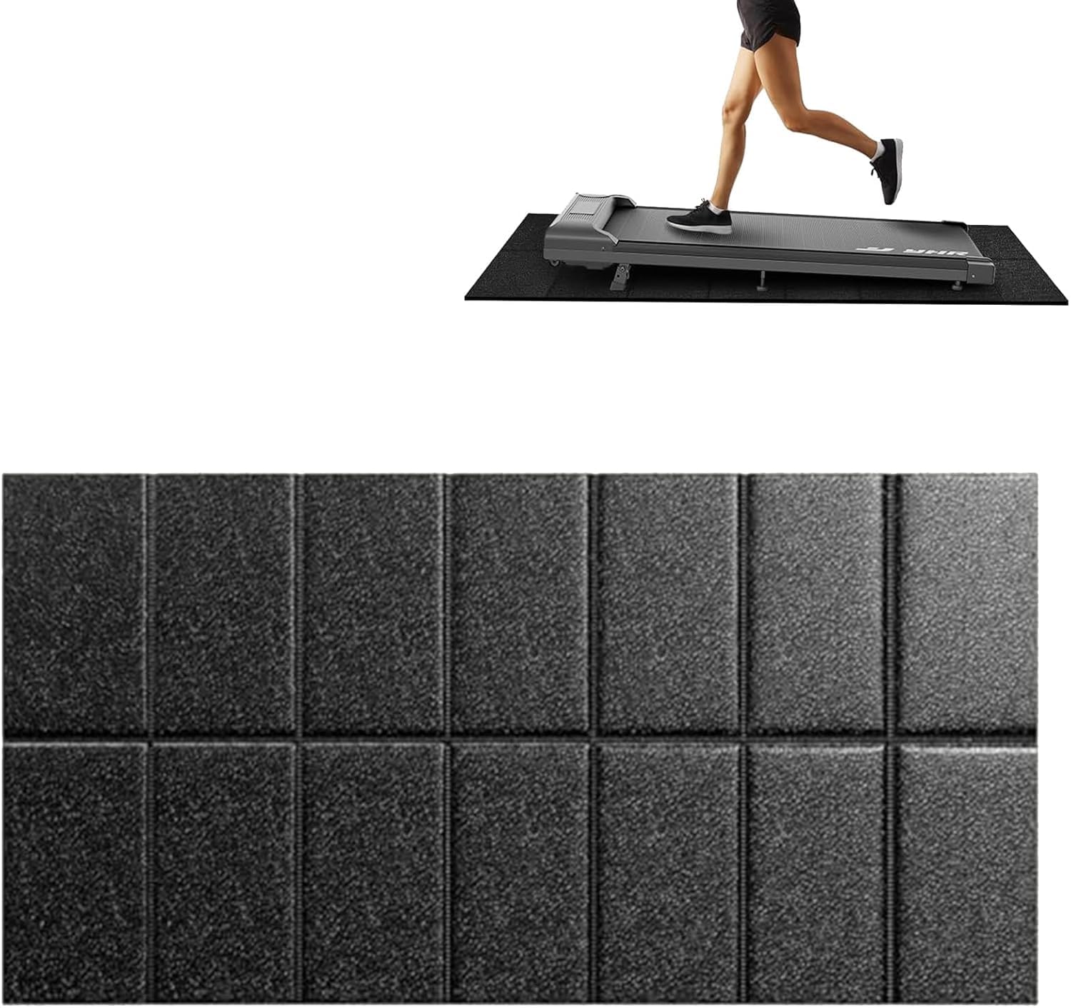 Walking Pad Treadmill Mat for Carpet Floors,55x24 Hardwood Floor Protection, Mats for Under Walking pad/Treadmill/Bike/Exercise Equipment on Carpets, Noise Shock Absorption, Stationary