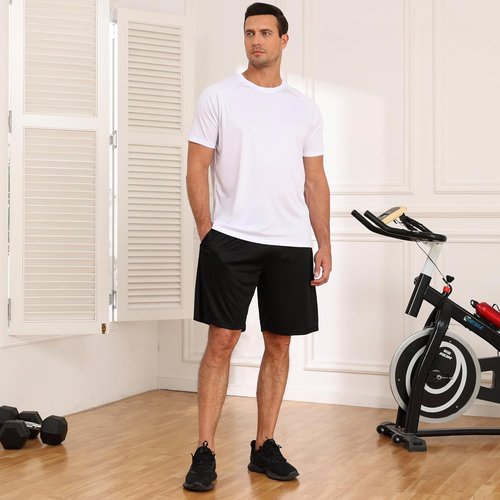 MLYENX Men's Workout Shirts - Quick Dry Moisture-Wicking Athletic T-Shirts | 7 Pack