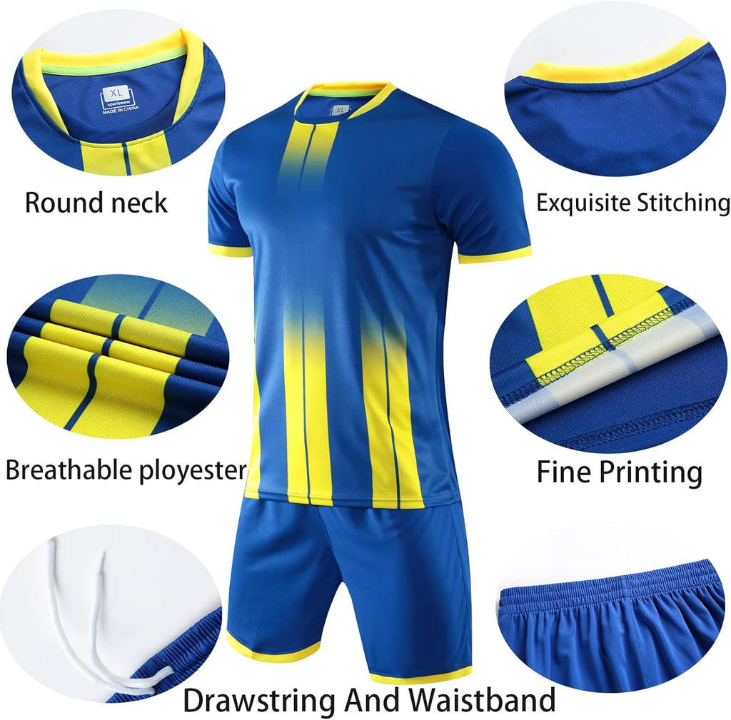 Skiennix Custom Soccer Jersey - Personalized Team Uniforms with Name & Number | Youth & Men Sizes