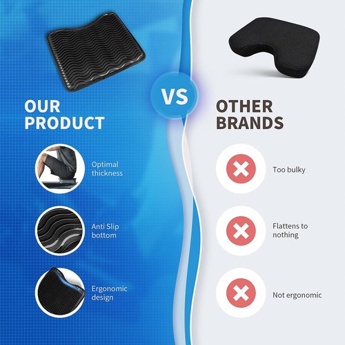 Rowing Machine Seat Cushion Designed for Concept 2 Rower, Hydrow and Waterrower and More - Anti Slip Surface of The Rowers Pad Increases Comfort and Stability