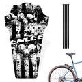 ENLEE 1PC Mountain Bike Fender - Lightweight Flexible MTB Mud Guard, Waterproof Fashionable Bicycle Mudguards, Universal Front and Rear 26", 27.5", 29" Plus Size and Fat Bike Wheel Sizes, Skull