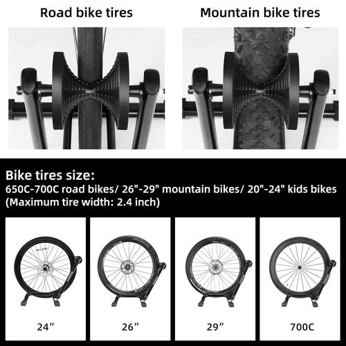ROCKBROS Foldable Bike Stand Floor Bike Parking Stand Bicycle Rack for 20"-29" Mountain Road Indoor Outdoor Garage Storage