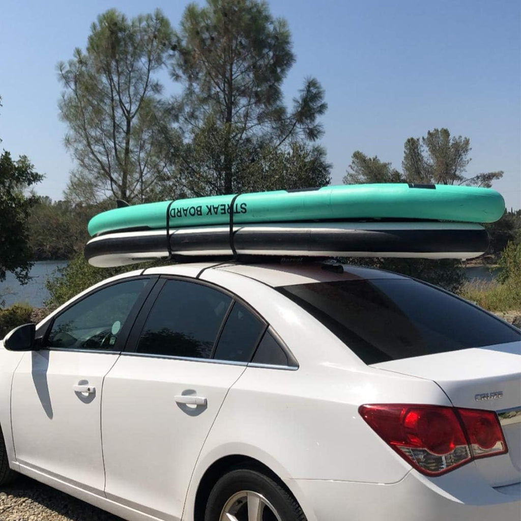Wrap-Rax Soft Roof Rack Pads - Universal Car Roof Rack for Surfboards, Kayaks, and Canoes | 28” Pair with Storage Bag