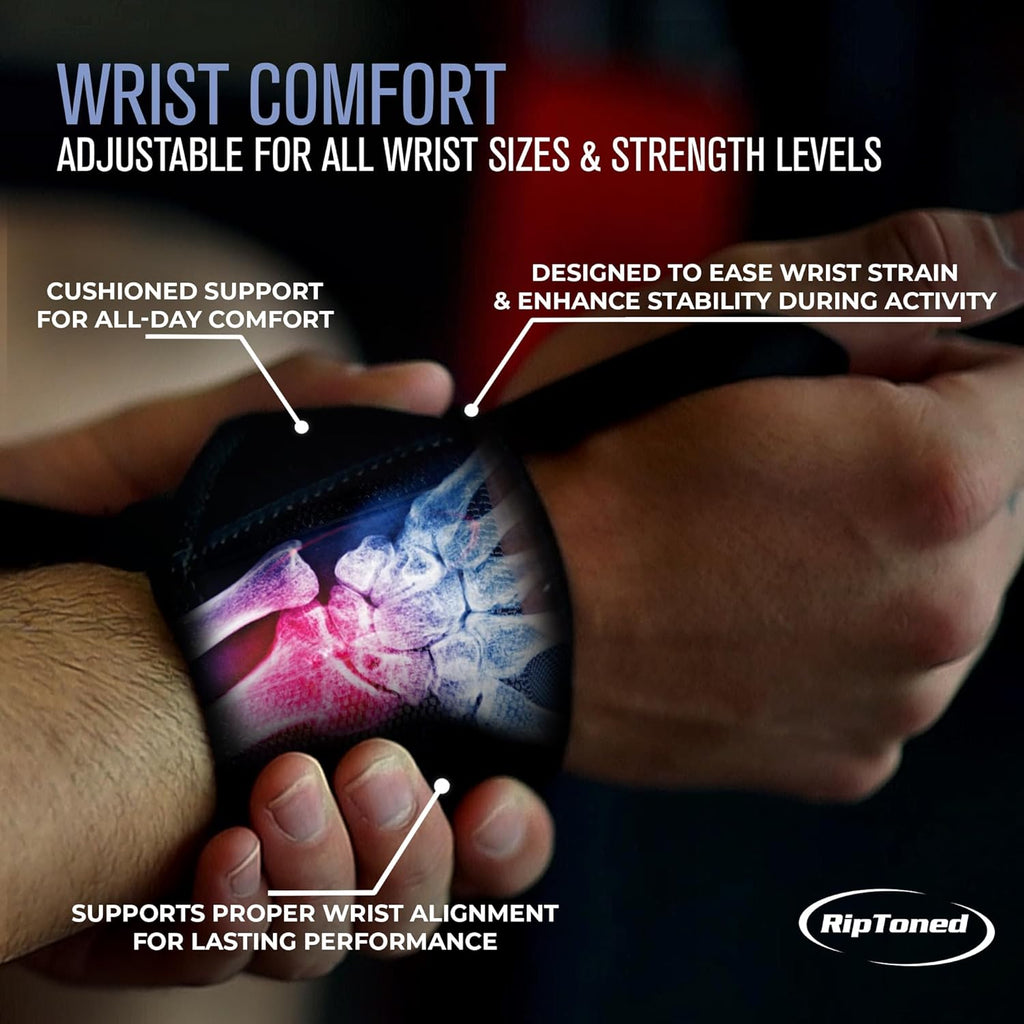Rip Toned Wrist Wraps - Adjustable 18" Weightlifting Straps | USPA & USAPL Approved for Maximum Support