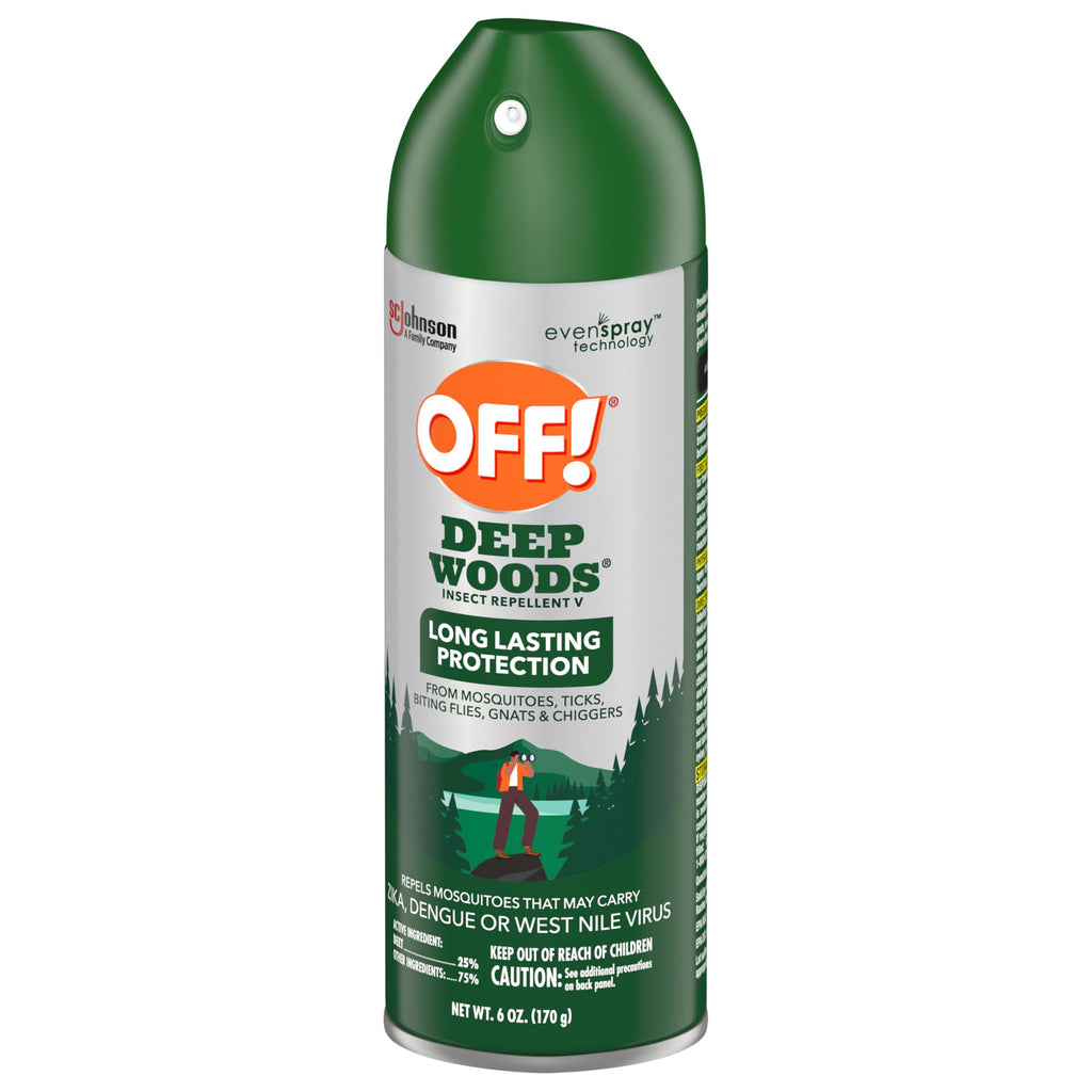 OFF! Deep Woods Insect Repellent Spray with 25 Percent DEET Provides up to 8 Hours of Mosquito Protection 6 Ounce (Pack of 12)