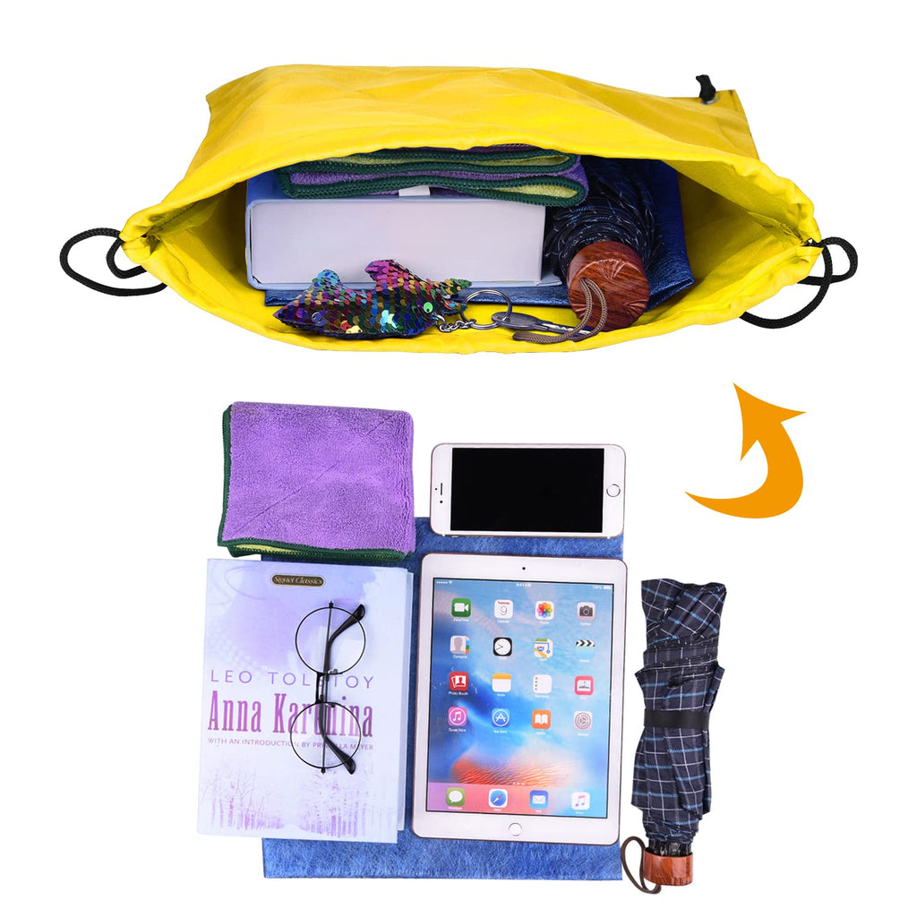 PLULON 25 Pcs Yellow Drawstring Backpack Bags Bulk String Backpack Cinch Sack Pull Sport Gym Backpack Bags for Yoga Traveling Outdoor Sports