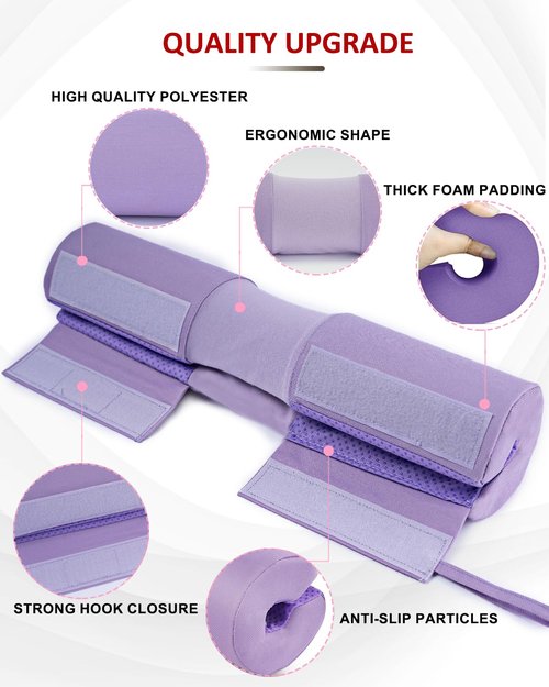 Barbell Squat Pad Nylon Padding AntiSlip- Thick Foam Barbell Pad for Squats Cushion, Lunges&Bar Padding for Hip Thrusts - Standard Weight Bar Pad - Provides Cushion to Neck Shoulders Training (Purple)