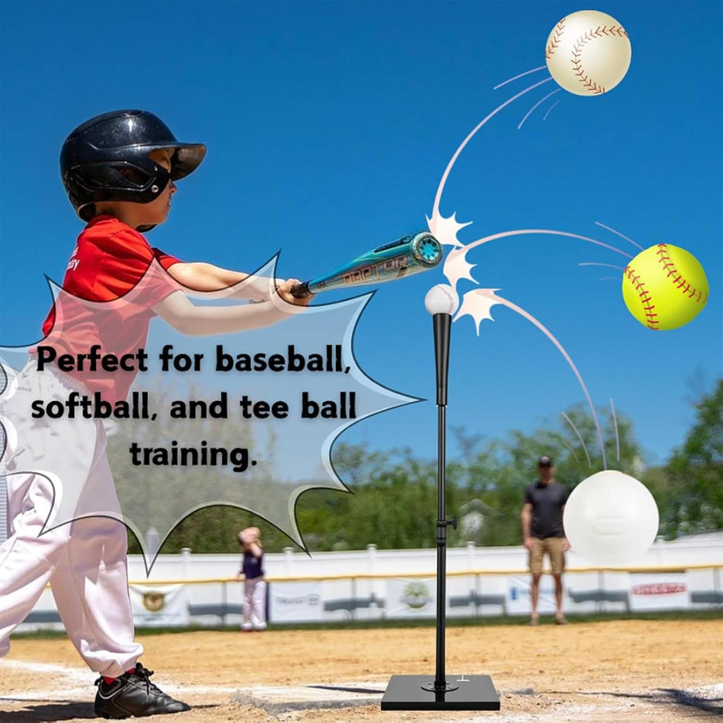 Skiennix Portable Batting Tee - Heavy Duty Adjustable Height 23.25"-35.5" for Kids & Youth Baseball/Softball