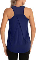 Aeuui Women's Racerback Tank Tops - Mesh Yoga Shirts for Athletic Performance | Sleeveless Gym Wear